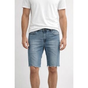 William Rast Dean Slim Straight Mens Distressed Cutoff Denim Shorts 38 99-20